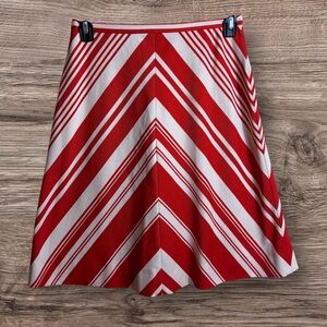 Vintage 60s/70s orange/red chevron stripe skirt. Small